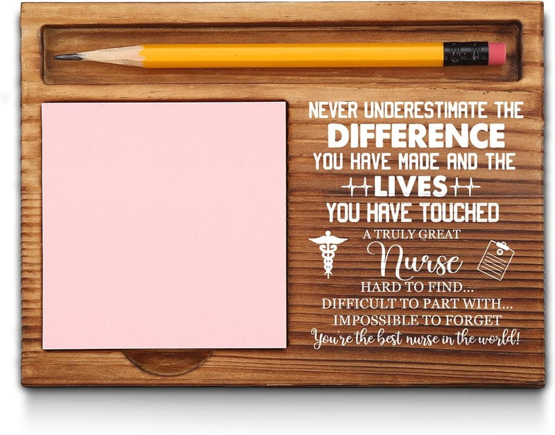 akeke Nurse Sticky Note Holder, Nurse Gifts for Men, Women, Thank You Nurse Gifts, Nurse Appreciation Gifts, Nurse Retirement Gifts for Men, Nurse Station Desk Self-Stick Note Pad Holders GSH366 - Image 1